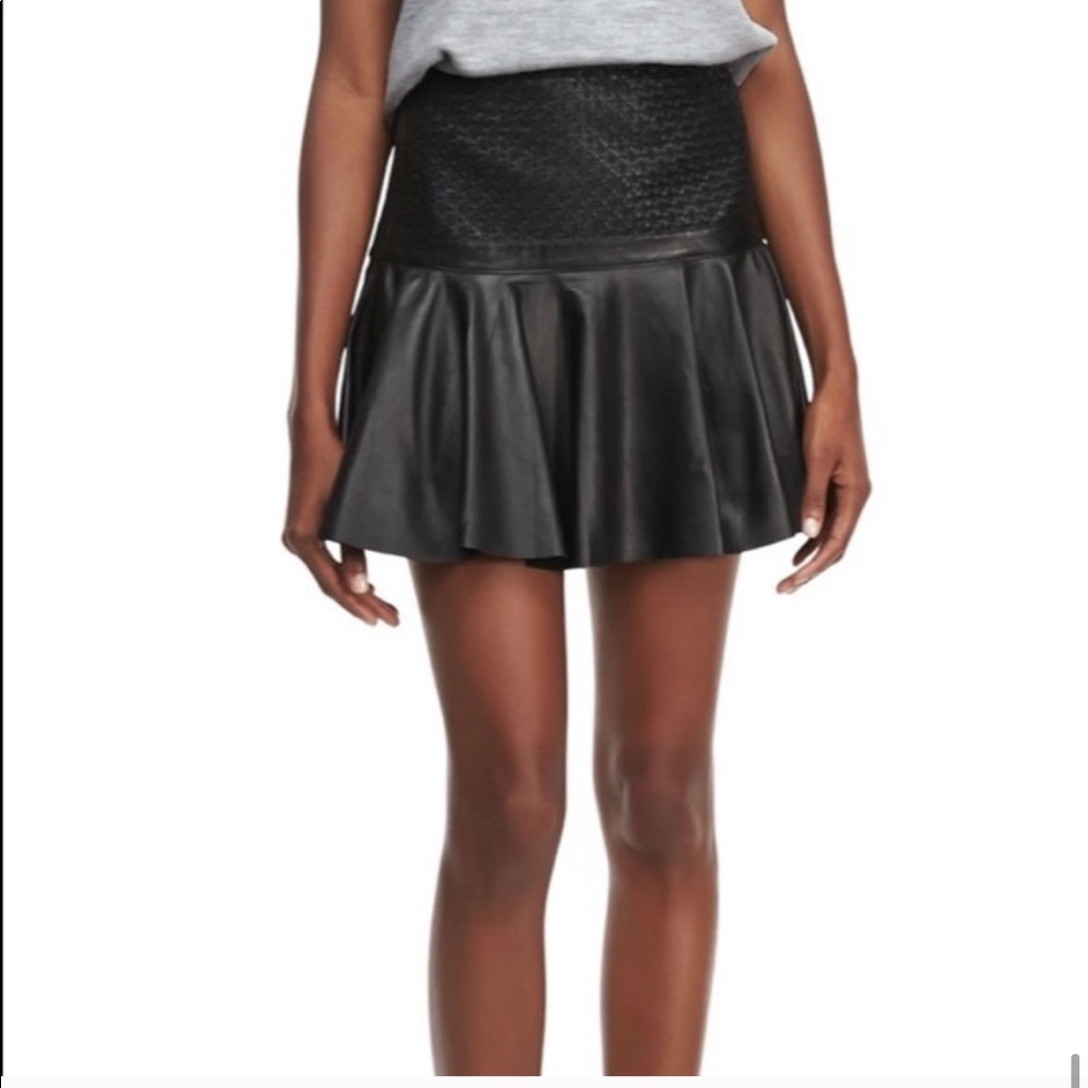 Robert Rodriguez Black Mini Skirt with Pleated Hem